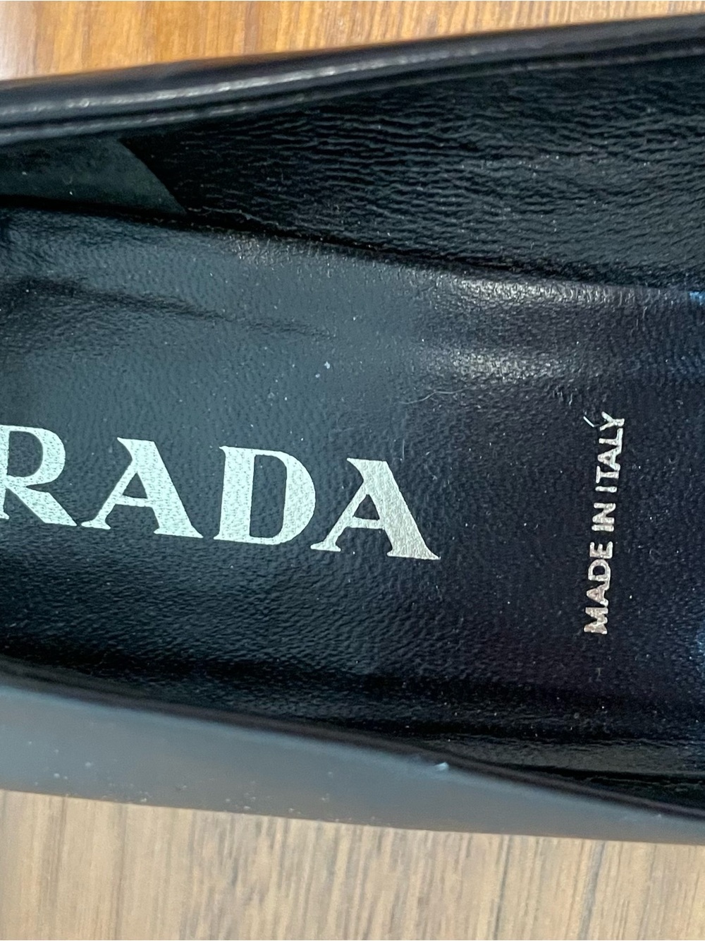 Vintage Prada Black Leather Square-Toe Pumps - Picture 3 of 6